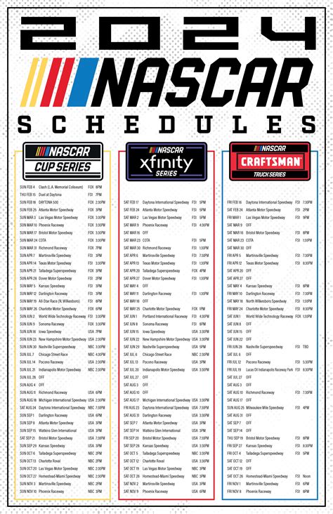 NASCAR schedule: Races today, races this weekend, .